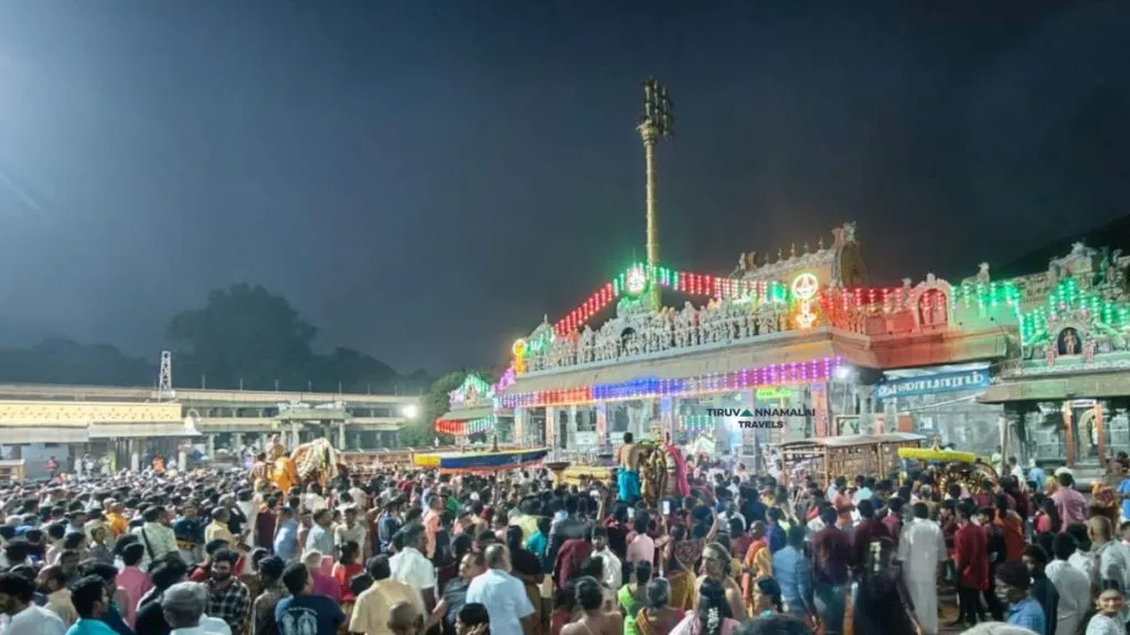 karthigai deepam 2024 - view from inside temple